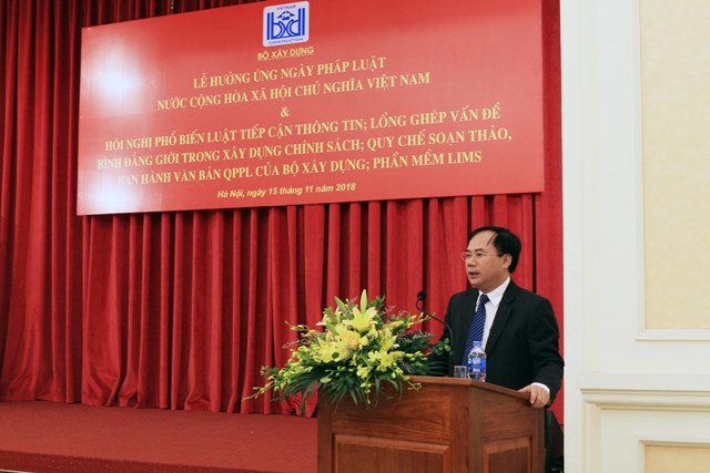 Bộ Xây dựng tổ chức Lễ hưởng ứng Ngày Pháp luật Việt Nam và tổng kết 5 năm thực hiện Ngày Pháp luật Việt Nam (2013 - 2018) 